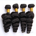 卸売されていない未加工のバージンブラジルの100％人間の髪の束ルースウェイブ波の天然レミーヘアウェフト